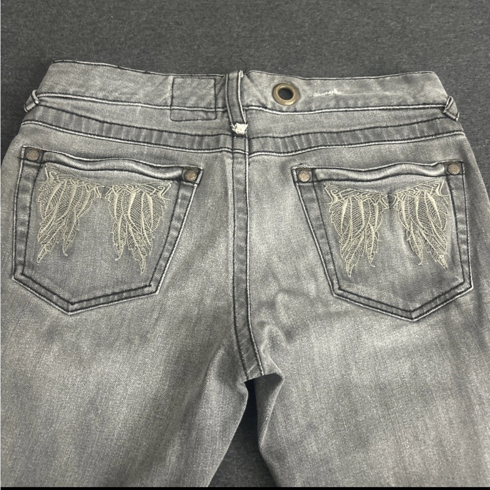 Free People Gray Denim with Patterned Lining